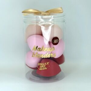 Holler and Glow Makeup Blenders 10‎ Pack Beauty Sponges Set Pink Red Nude NWT